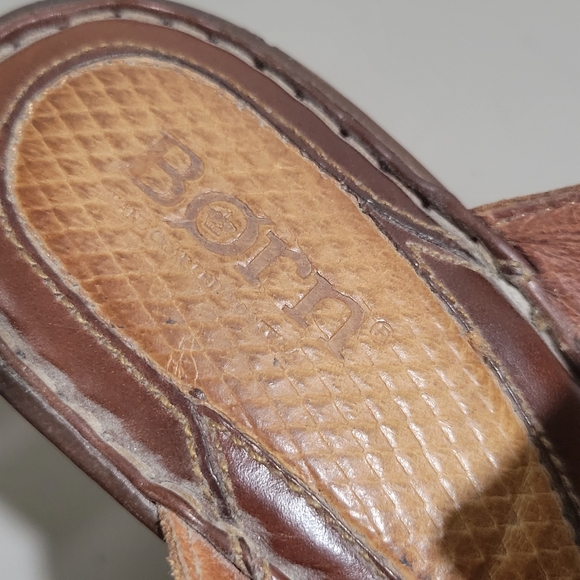 Born BOC Concept Women's Sz US 8 M Brown Leather Heel Mule Clogs Buckle EU 39 - Picture 12 of 16